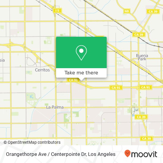 Orangethorpe Ave / Centerpointe Dr map