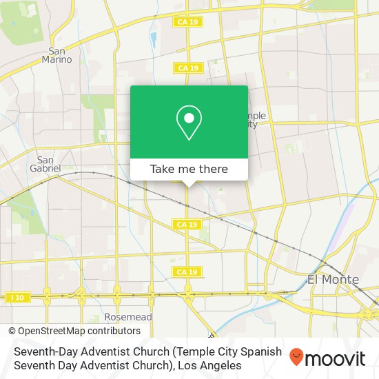 Seventh-Day Adventist Church (Temple City Spanish Seventh Day Adventist Church) map