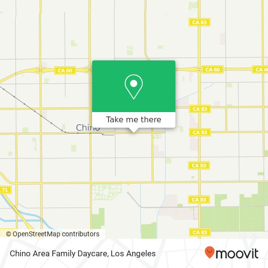 Chino Area Family Daycare map
