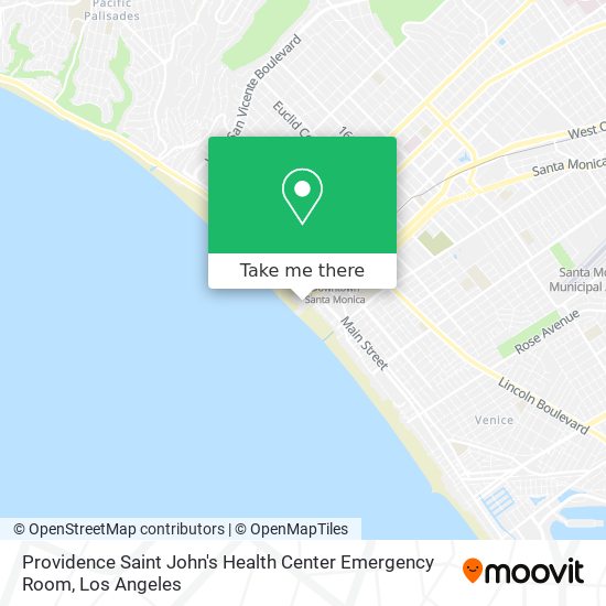 Providence Saint John's Health Center Emergency Room map