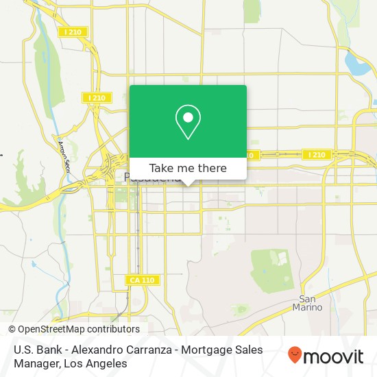 U.S. Bank - Alexandro Carranza - Mortgage Sales Manager map