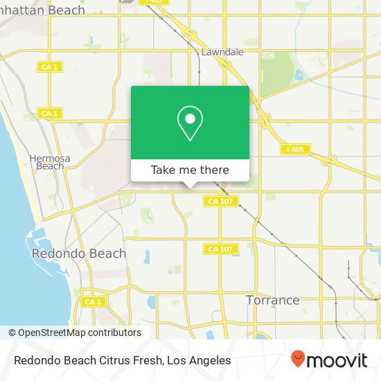 Redondo Beach Citrus Fresh map