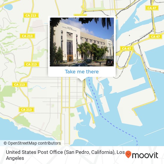 United States Post Office (San Pedro, California) map