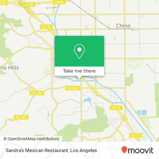 Mapa de Sandra's Mexican Restaurant
