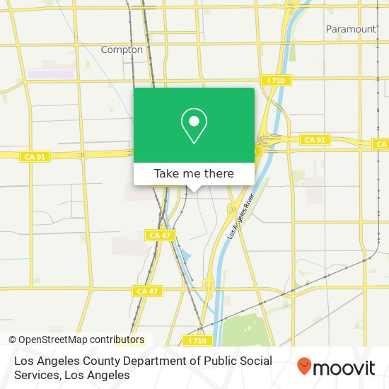 Mapa de Los Angeles County Department of Public Social Services