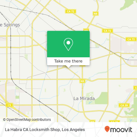 La Habra CA Locksmith Shop map