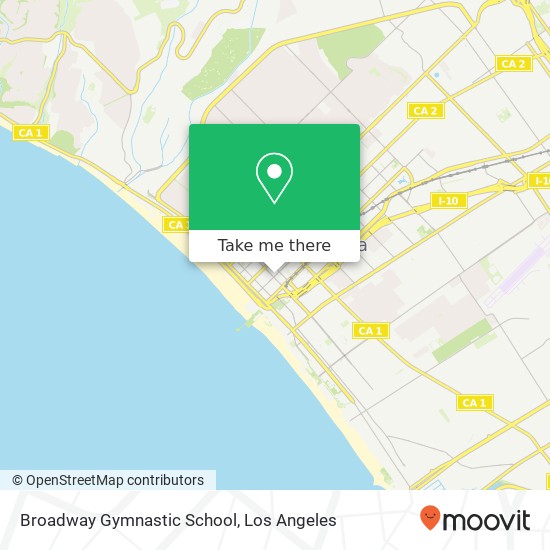 Mapa de Broadway Gymnastic School