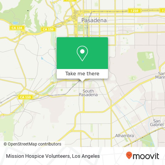 Mapa de Mission Hospice Volunteers