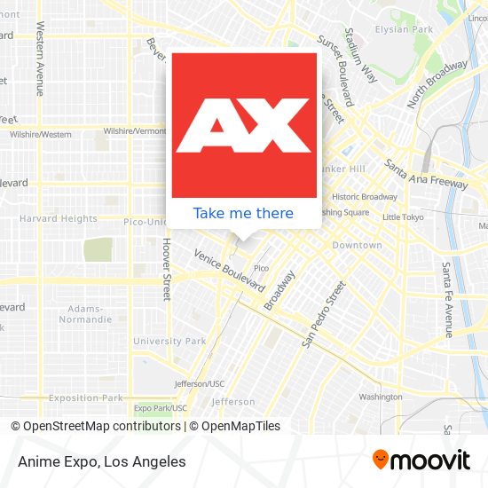 How to get to Anime Expo in Downtown, La by Bus, Subway or Light Rail?
