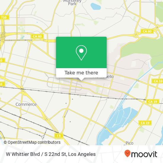 W Whittier Blvd / S 22nd St map