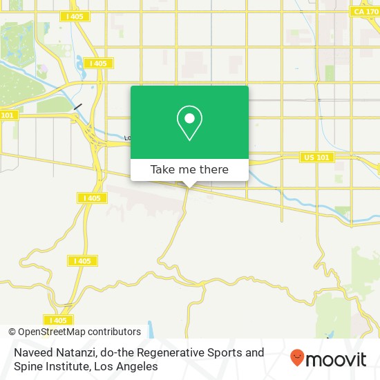 Mapa de Naveed Natanzi, do-the Regenerative Sports and Spine Institute