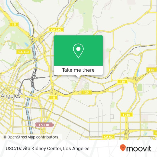 USC/Davita Kidney Center map
