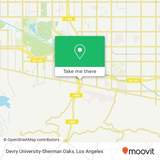 Devry University-Sherman Oaks map