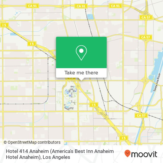 Hotel 414 Anaheim (America's Best Inn Anaheim Hotel Anaheim) map