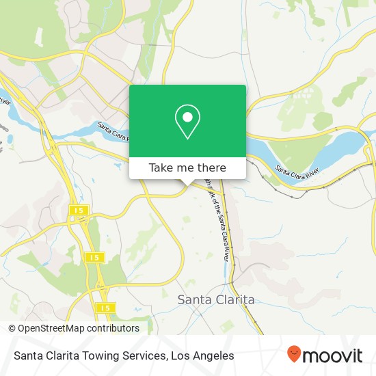 Santa Clarita Towing Services map