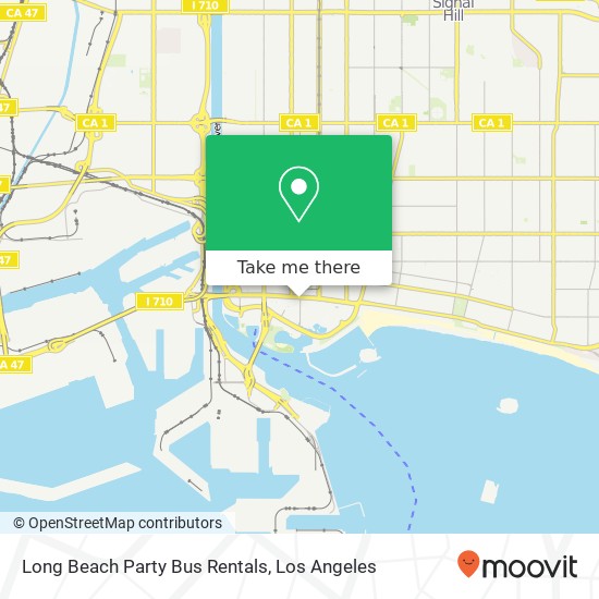 Long Beach Party Bus Rentals map