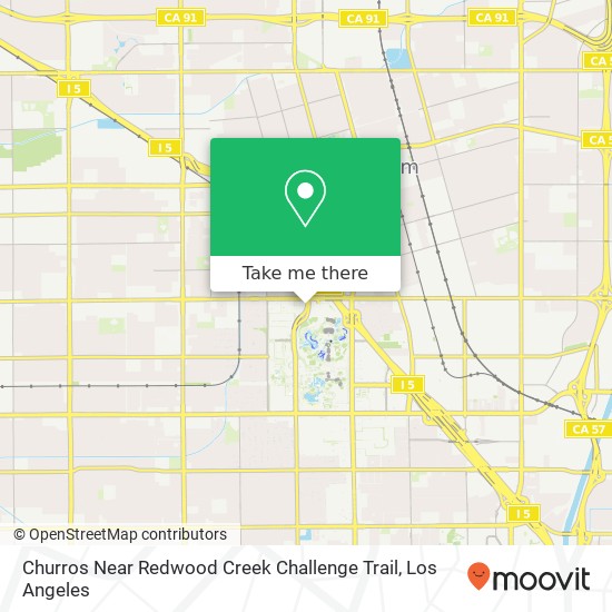 Mapa de Churros Near Redwood Creek Challenge Trail