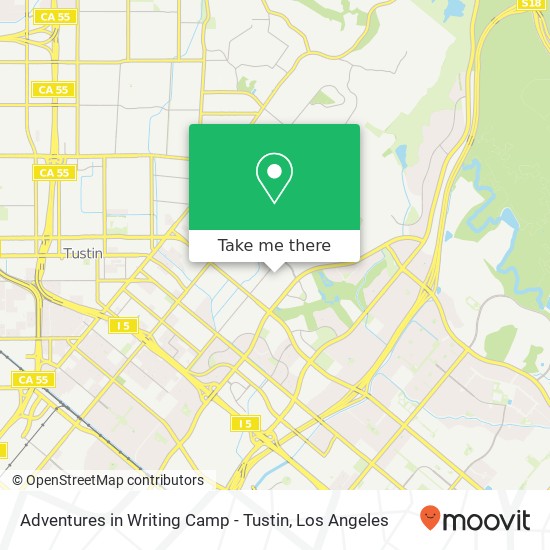 Adventures in Writing Camp - Tustin map