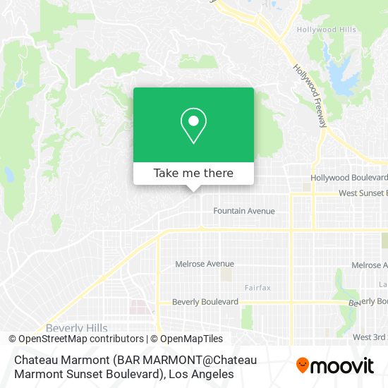 Chateau Marmont (BAR MARMONT@Chateau Marmont Sunset Boulevard) map