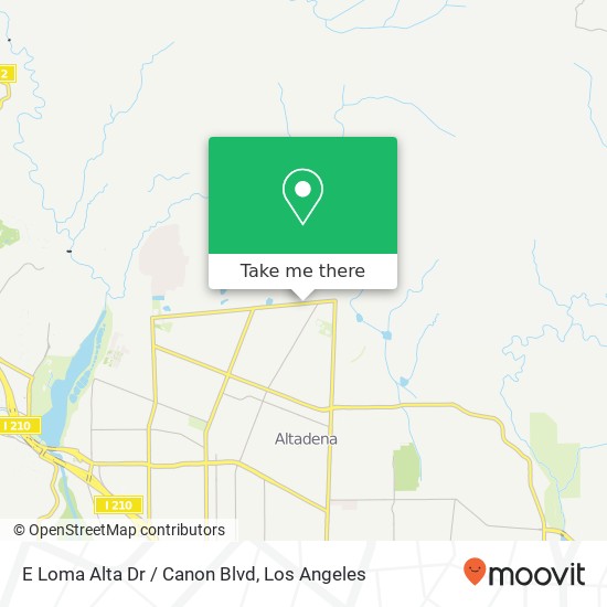 Mapa de E Loma Alta Dr / Canon Blvd