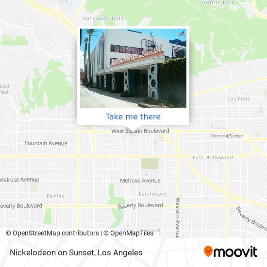 Nickelodeon on Sunset map