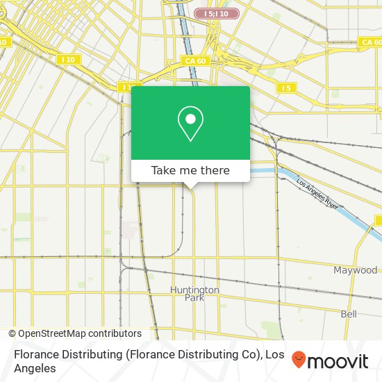 Florance Distributing (Florance Distributing Co) map