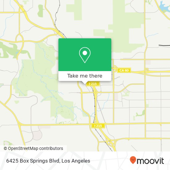 6425 Box Springs Blvd map