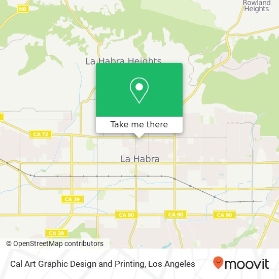 Cal Art Graphic Design and Printing map