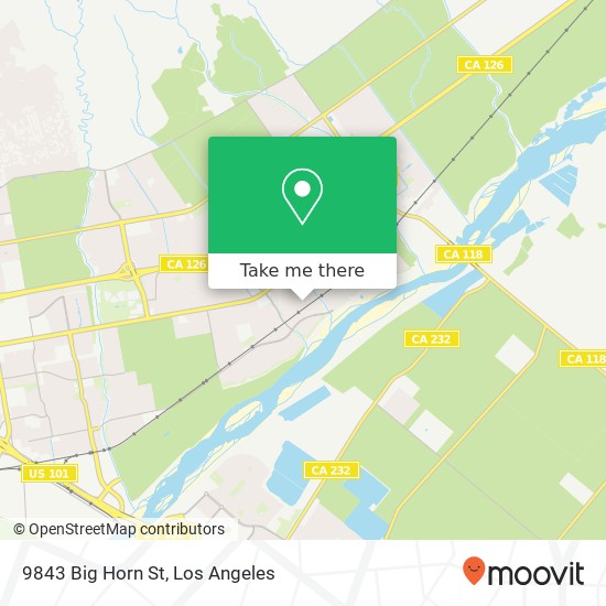 9843 Big Horn St map