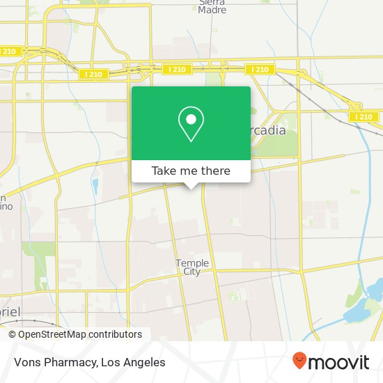 Mapa de Vons Pharmacy