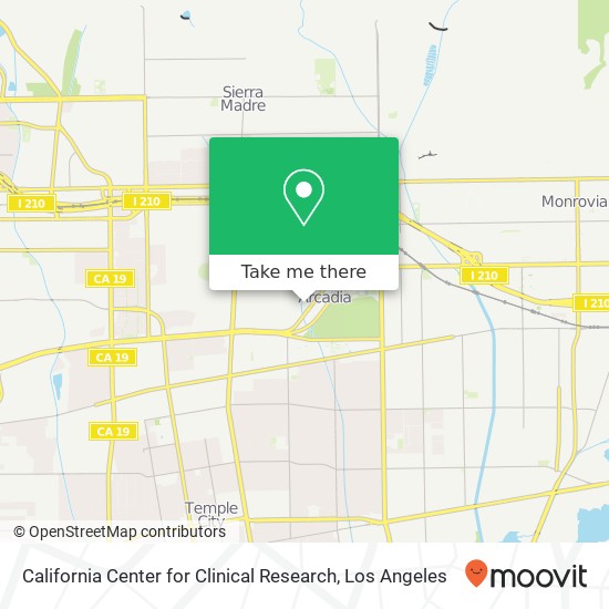 Mapa de California Center for Clinical Research