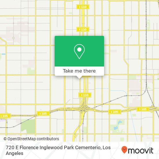 720 E Florence Inglewood Park Cementerio map