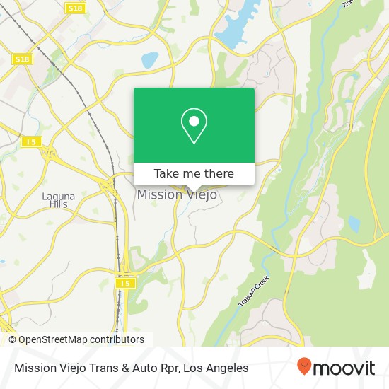 Mission Viejo Trans & Auto Rpr map