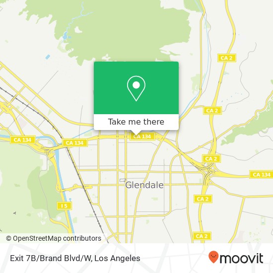 Exit 7B/Brand Blvd/W map
