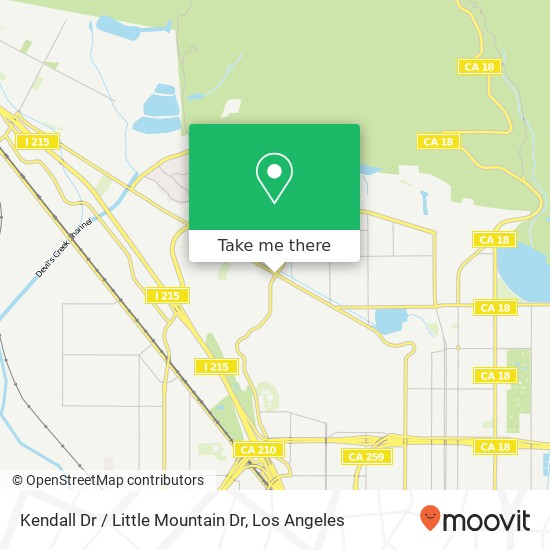 Kendall Dr / Little Mountain Dr map