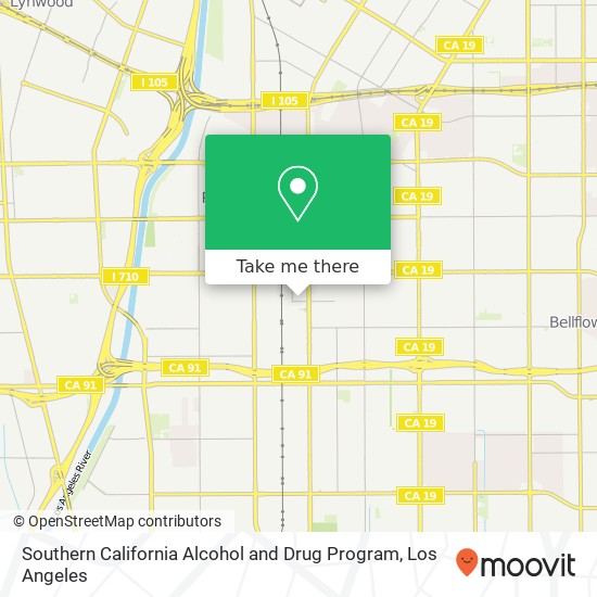 Southern California Alcohol and Drug Program map