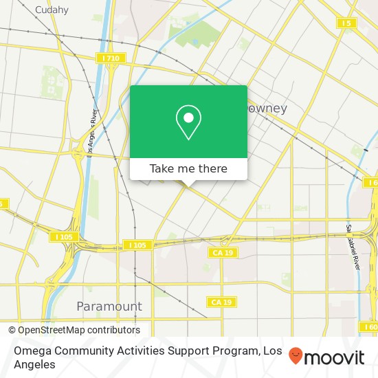 Omega Community Activities Support Program map