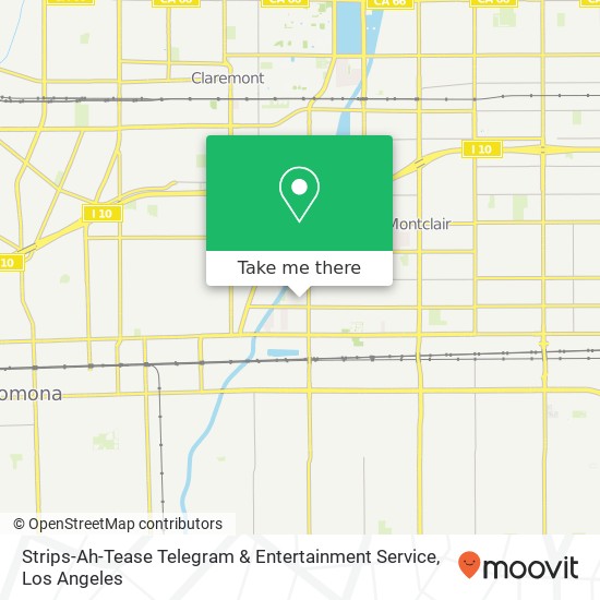 Mapa de Strips-Ah-Tease Telegram & Entertainment Service
