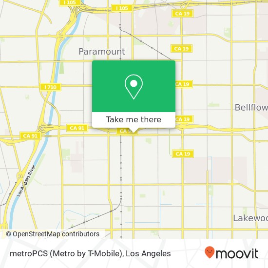 Mapa de metroPCS (Metro by T-Mobile)
