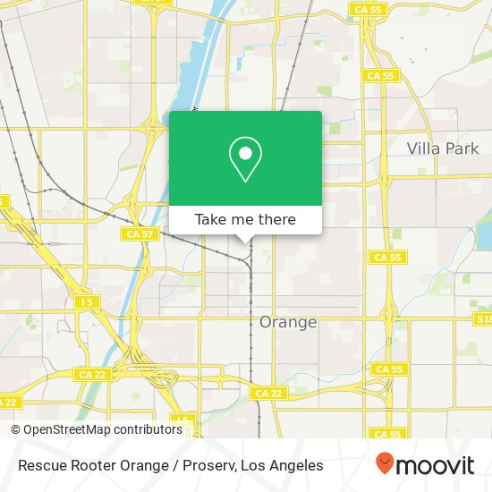 Rescue Rooter Orange / Proserv map