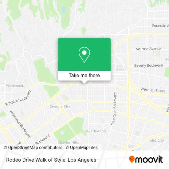 Mapa de Rodeo Drive Walk of Style