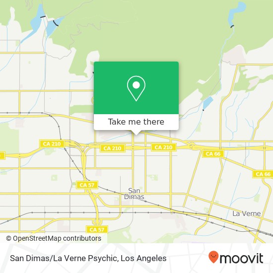 Mapa de San Dimas/La Verne Psychic