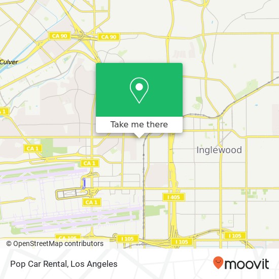 Mapa de Pop Car Rental