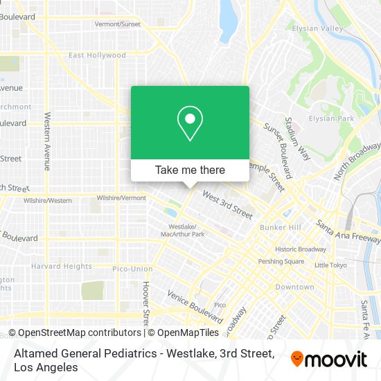 Altamed General Pediatrics - Westlake, 3rd Street map