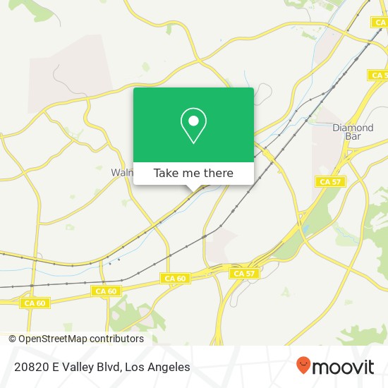Mapa de 20820 E Valley Blvd