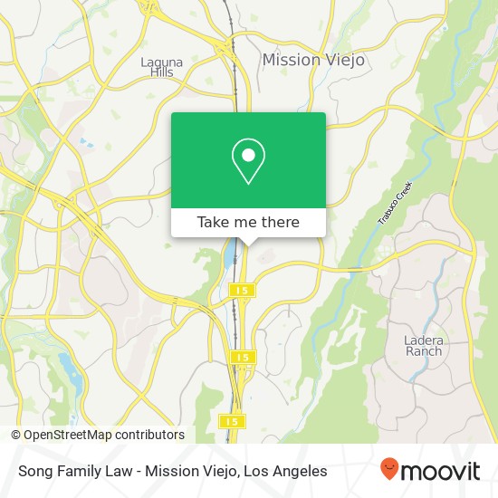 Song Family Law - Mission Viejo map