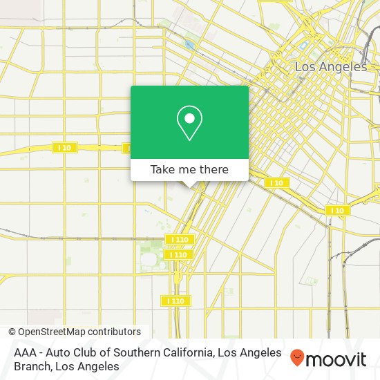 Mapa de AAA - Auto Club of Southern California, Los Angeles Branch