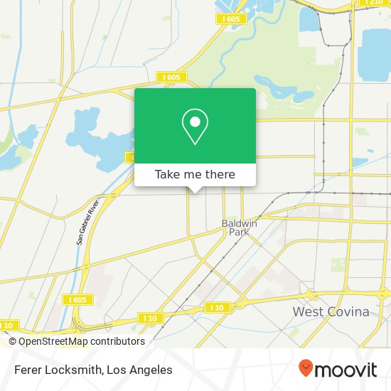 Ferer Locksmith map