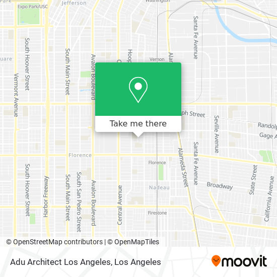 Adu Architect Los Angeles map