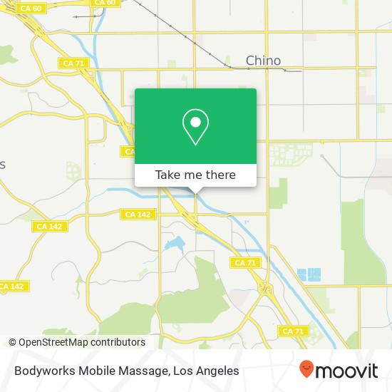 Mapa de Bodyworks Mobile Massage